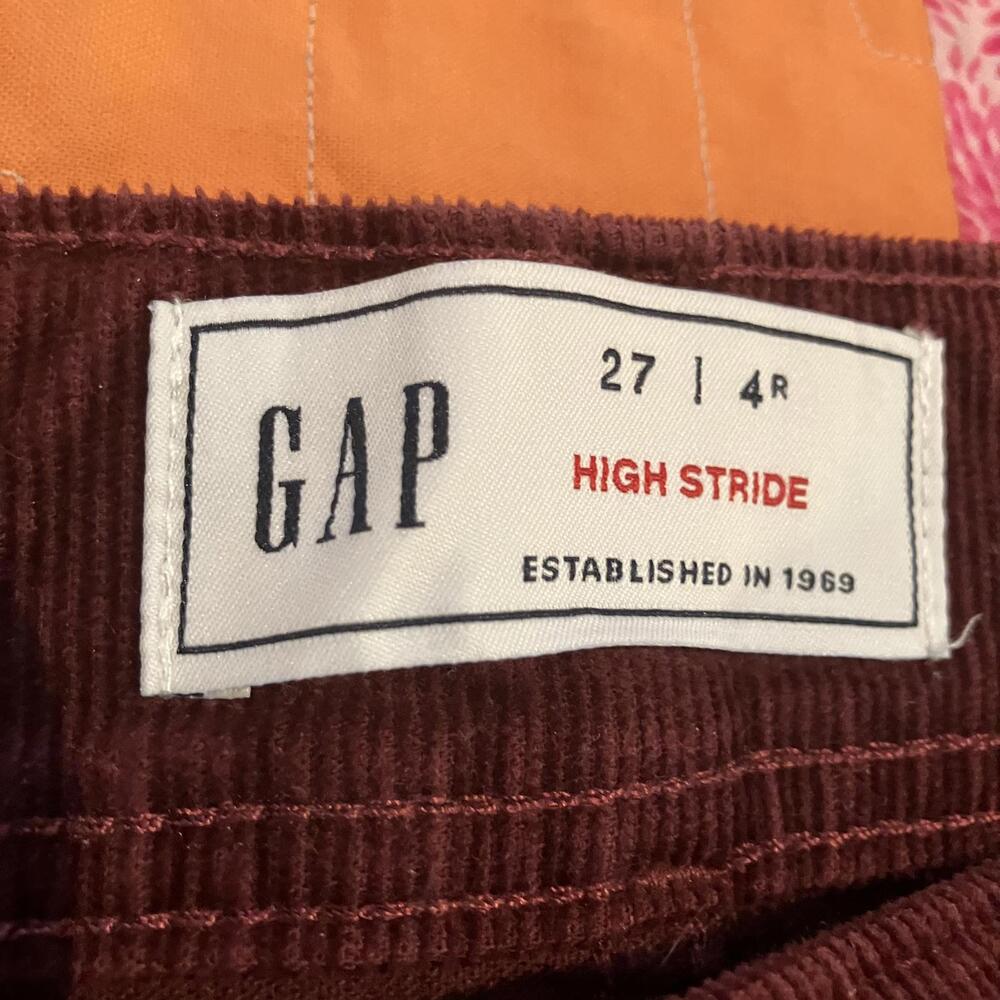 Gap High Stride Wide Leg Corduroy Pants, size 27/4 - Picture 5 of 5